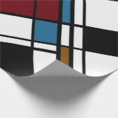 Uniek modern hedendaags geometrisch geruite patroo cadeaupapier (Hoek)