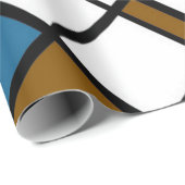 Uniek modern hedendaags geometrisch geruite patroo cadeaupapier (Rol Hoek)