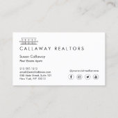 Uniek Modern Home Logo II Donkergrijs onroerend go Visitekaartje (Achterkant)