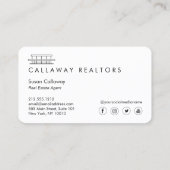 Uniek Modern Home Logo II Vastgoed Visitekaartje (Achterkant)