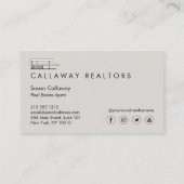 Uniek Modern Home Logo op grijs onroerend goed Visitekaartje (Achterkant)