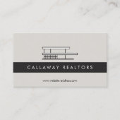 Uniek Modern Home Logo op grijs onroerend goed Visitekaartje (Voorkant)