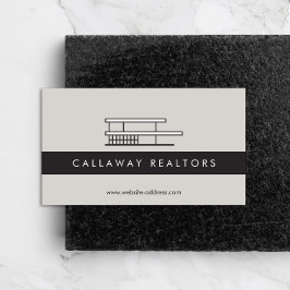 Uniek Modern Home Logo op grijs onroerend goed Visitekaartje