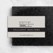 Uniek Modern Home Logo op grijs onroerend goed Visitekaartje
