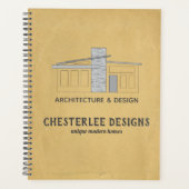 Uniek modern Home Logo Real Estate Kraft Paper Planner (Voorkant)