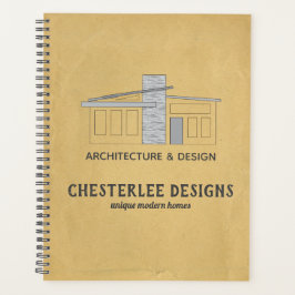 Uniek modern Home Logo Real Estate Kraft Paper Planner