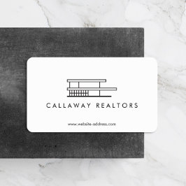 Uniek modern huis Logo Real Estate Visitekaartje