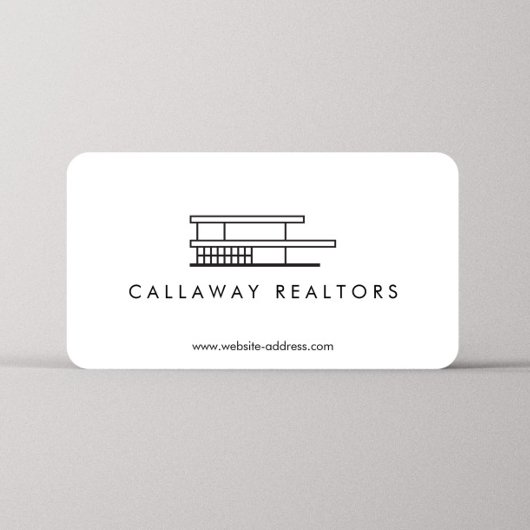 Uniek modern huis Logo Real Estate Visitekaartje