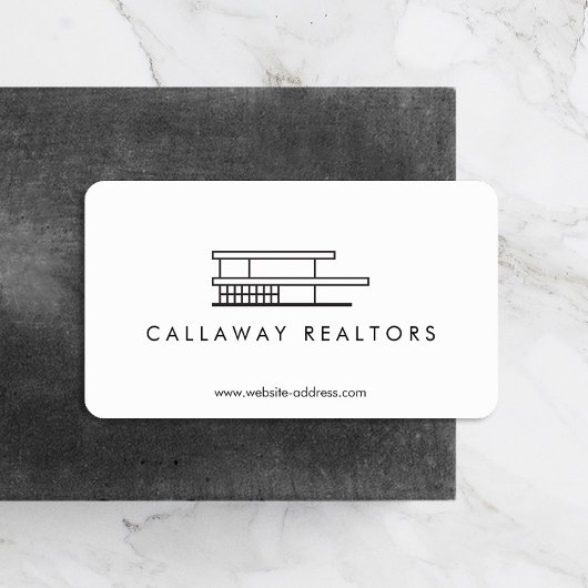 Uniek modern huis Logo Real Estate Visitekaartje