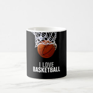 Uniek Modern Ik hou van basketbal Koffiemok