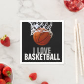 Uniek modern Ik hou van basketbal partij Servet (Insitu)