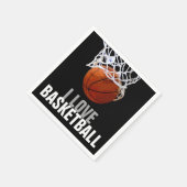 Uniek modern Ik hou van basketbal partij Servet (Hoek)