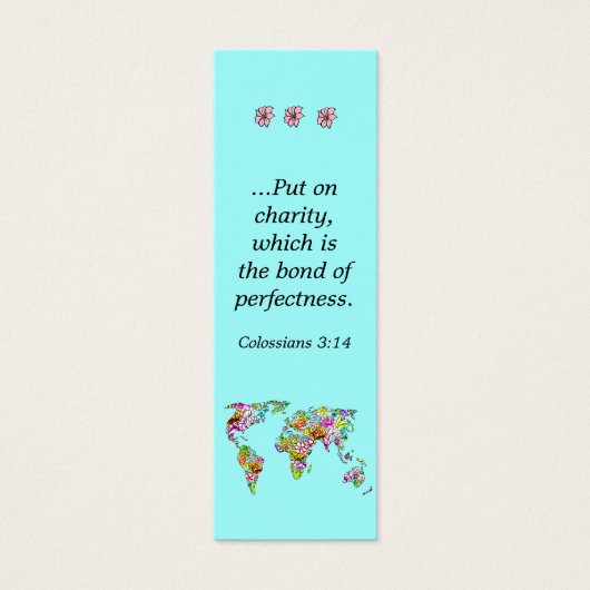 Uniek modern Inspirerend Bijbel Bladwijzer Mini Visitekaartjes (Voorkant)