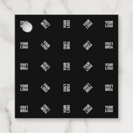 Uniek modern logo patroon sjabloon | Zwart Bedankjes Labels
