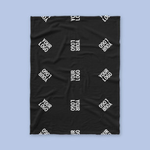Uniek modern logo-patroon sjabloon Zwart Fleece Deken
