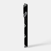 Uniek modern logo-patroon sjabloon | Zwart iPhone Hoesje (Linkerkant)