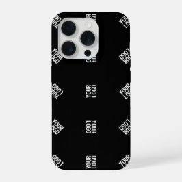 Uniek modern logo-patroon sjabloon | Zwart iPhone 15 Pro Case