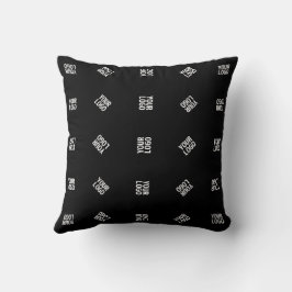 Uniek modern logo-patroon sjabloon | Zwart Kussen