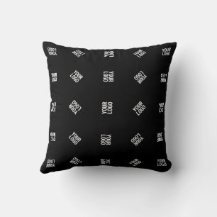 Uniek modern logo-patroon sjabloon   Zwart Kussen