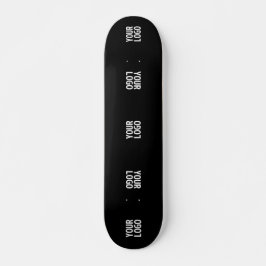 Uniek modern logo-patroon sjabloon | Zwart Persoonlijk Skateboard