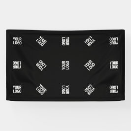 Uniek modern logo-patroon sjabloon | Zwart Spandoek