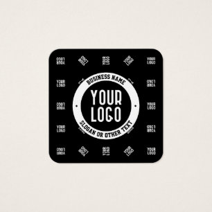 Uniek modern logo-patroon sjabloon Zwart Vierkante Visitekaartjes