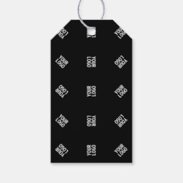 Uniek modern logo patroonsjabloon | Zwart Cadeaulabel