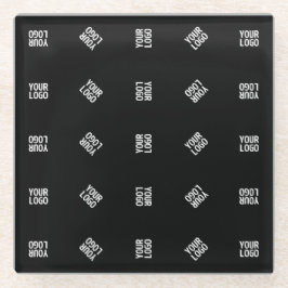 Uniek modern logo patroonsjabloon | Zwart Glazen Onderzetter