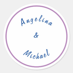 Uniek modern minimalistisch eenvoudig ronde sticker