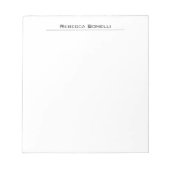 Uniek modern minimalistisch gewoon eenvoudig wit notitieblok (Voorkant)