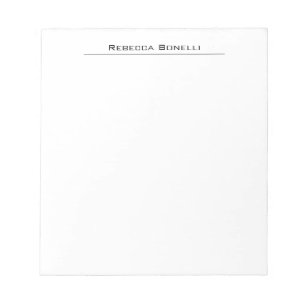 Uniek modern minimalistisch gewoon eenvoudig wit notitieblok
