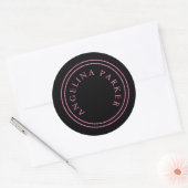 Uniek modern minimalistisch gewoon ronde sticker (Envelop)