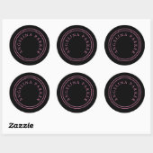 Uniek modern minimalistisch gewoon ronde sticker (Vel)