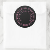 Uniek modern minimalistisch gewoon ronde sticker (Tas)