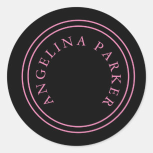 Uniek modern minimalistisch gewoon ronde sticker