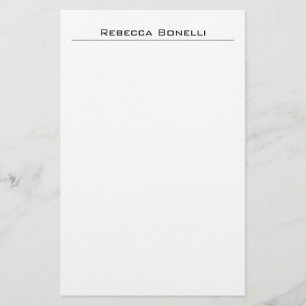 Uniek modern minimalistisch gewoon wit briefpapier