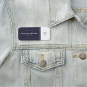 Uniek Modern & Modieus Indigo Donkerblauw Wit Naamplaatje (In situ)