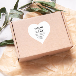 Uniek modern om je nieuwe baby te zien hart sticker