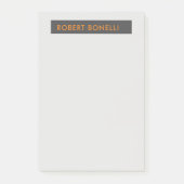 Uniek Modern Platinum Grey Minimalistisch Groot Post-it® Notes (Voorkant)