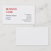 Uniek modern professioneel design visitekaartje (Voorkant / Achterkant)