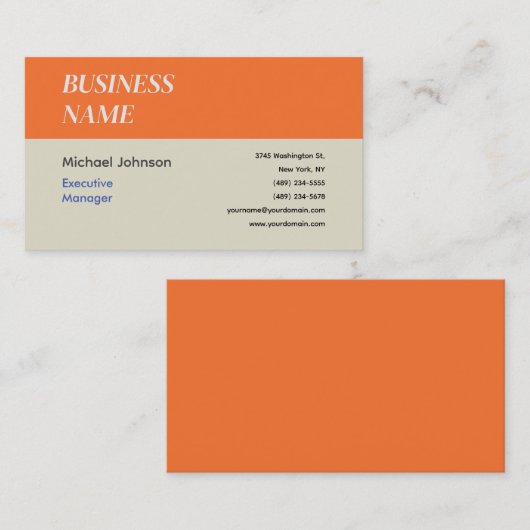 Uniek modern professioneel design visitekaartje (Voorkant / Achterkant)