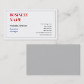 Uniek modern professioneel design visitekaartje (Voorkant / Achterkant)