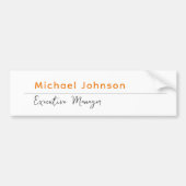 Uniek modern professioneel minimalistisch profiel bumpersticker (Voorkant)