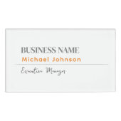 Uniek modern professioneel minimalistisch profiel naambadge (Voorkant)