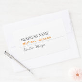 Uniek modern professioneel minimalistisch profiel rechthoekige sticker (Envelop)