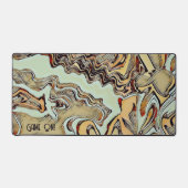 Uniek modern spel op Abstracte kleurrijke gamer Bureaumat (Voorkant)