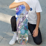 Uniek modern, stijlvol, kleurrijk drievoudig patro persoonlijk skateboard<br><div class="desc">Dit moderne ontwerp is voorzien van een tribaal,  thematisch geschilderd patroon #patroon #stam #etnische #art #autochtone #tribalart #marble #liquidart #blauw #blauwgroen #gold #girly #personalized #klantgifts #schaats #skateboarden #sport #outdoor #plezier #gift #mode #douane #kerstman #Kerstman #,  #cadeau #cadeforher #cadeforher #cadeau</div>