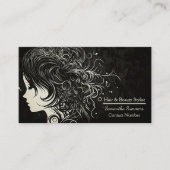 Uniek modern Visitekaartje met een hoge haar (Voorkant)