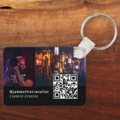 Uniek Modern Visitekaartje met QR Code Sleutelhanger (Voorkant)