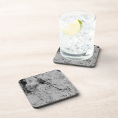 Uniek modern zwart grijs Abstract kunstwerk Bier Onderzetter (Rechterzijde)